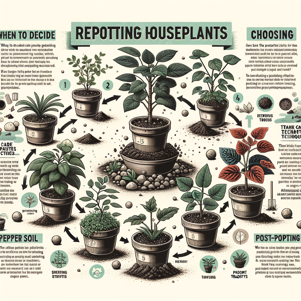 Step-by-step guide on best practices for repotting plants, highlighting repotting plants tips, when to repot plants, selecting repotting plants soil, and plant care techniques for indoor plant repotting.