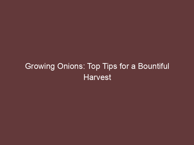 Growing Onions: Top Tips for a Bountiful Harvest